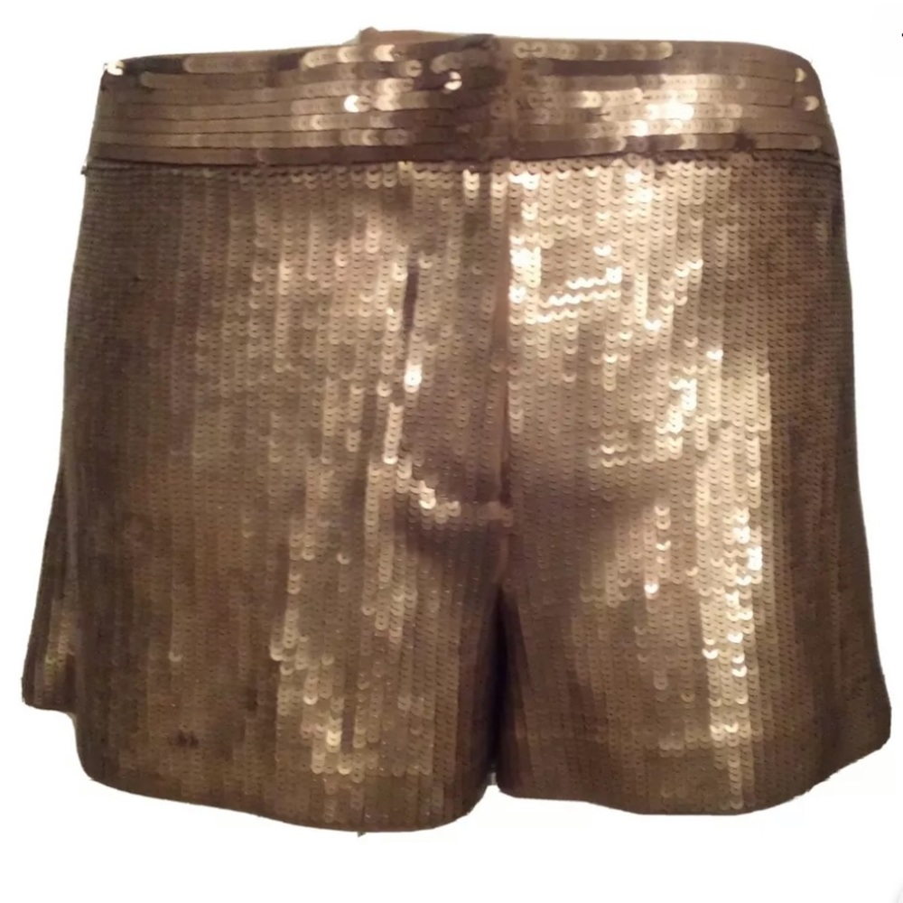 COPY - Womens EXPRESS gold Sequin Shorts NEW W/TA…